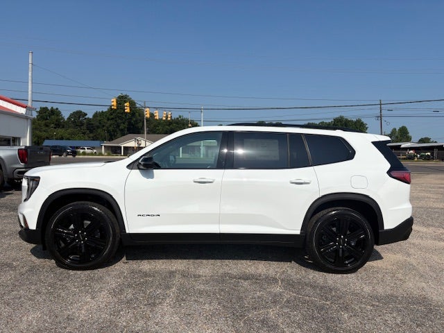 2026 GMC Acadia Elevation in Summit White — front three-quarter view
