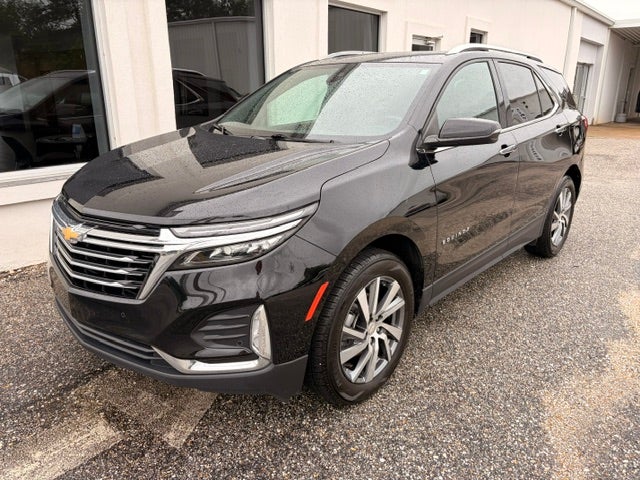 2023 Chevrolet Equinox Premier in Mosaic Black Metallic — front three-quarter view